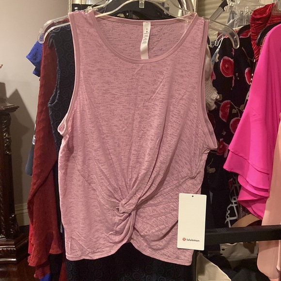 NWT Lululemon Breeze Through Twist Tank size 8 Rose Blush - Picture 4 of 9